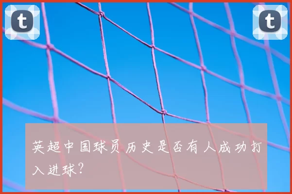 英超中国球员历史是否有人成功打入进球？