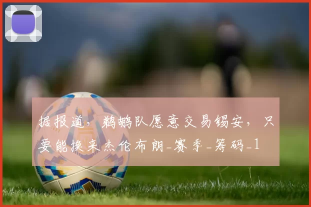 据报道，鹈鹕队愿意交易锡安，只要能换来杰伦布朗_赛季_筹码_1